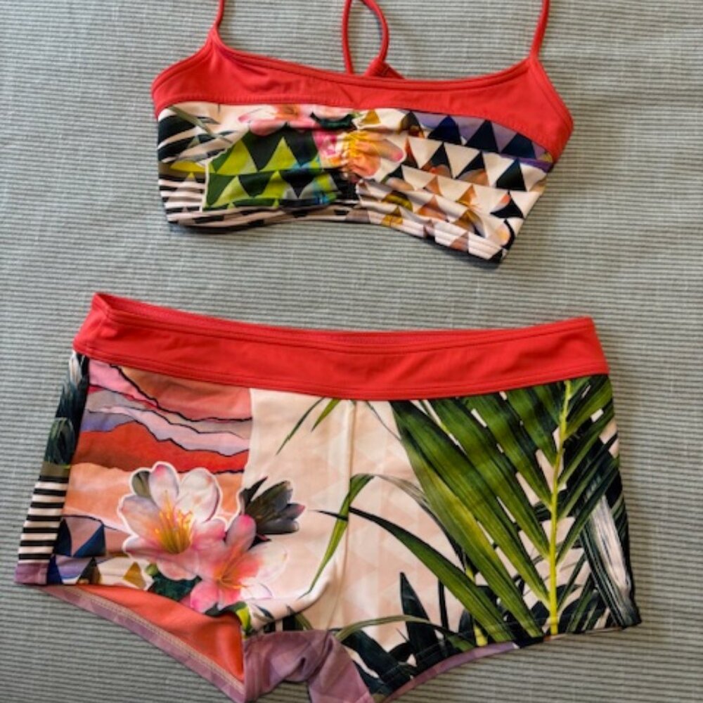 Prana 2-Piece Swim Suit - Carmine Pink Paradise